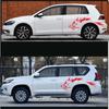 2Pcs Red Car Body Door Side Vinyl Stickers Running Wolf Fashion Graphics Decals