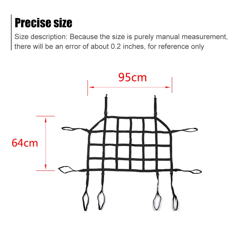 Car Rear Trunk Cargo Net Luggage Restraint Net for 2018+ Jeep Wrangler JL, Exterior Accessories