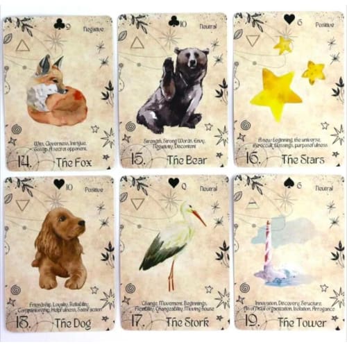 Modern Lenormand deck of 36 cards