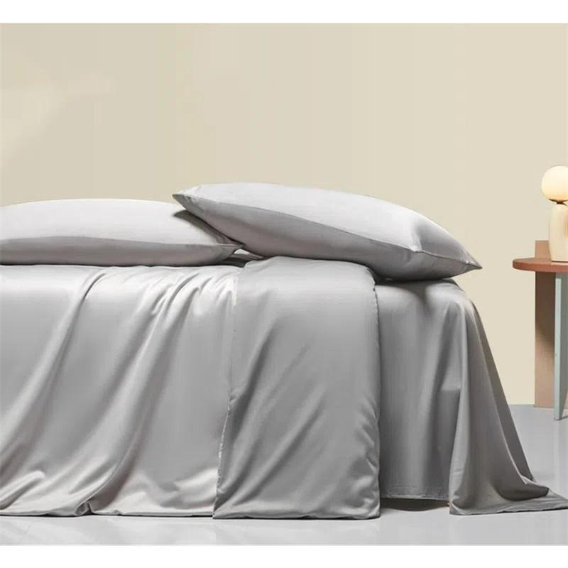 Summer Ice Silk 4-Piece Bedding Set - Cooling, Smooth Duvet Cover, Luxury Sheet & Fitted Sheet, High-End Bed Linen For Comfortable Sleep