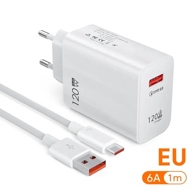 USB-Ladegerät Schnellladung USB Typ C Kabel für iPhone Samsung Xiaomi Quick Charge USB Handy-Ladegerät Adapter