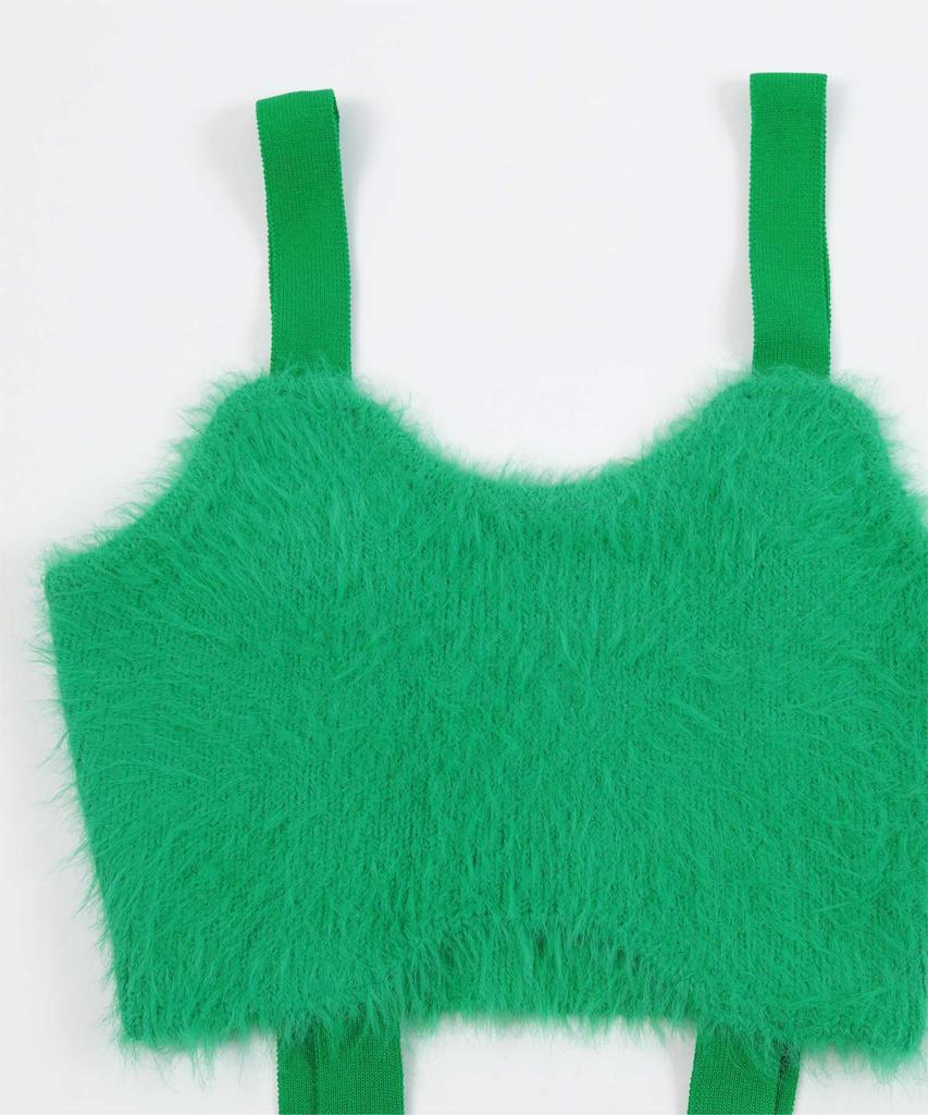 Miette Knitted Garter Belt Design Shaggy Bustier Free Pink (RCXX0801) Women's, Size,