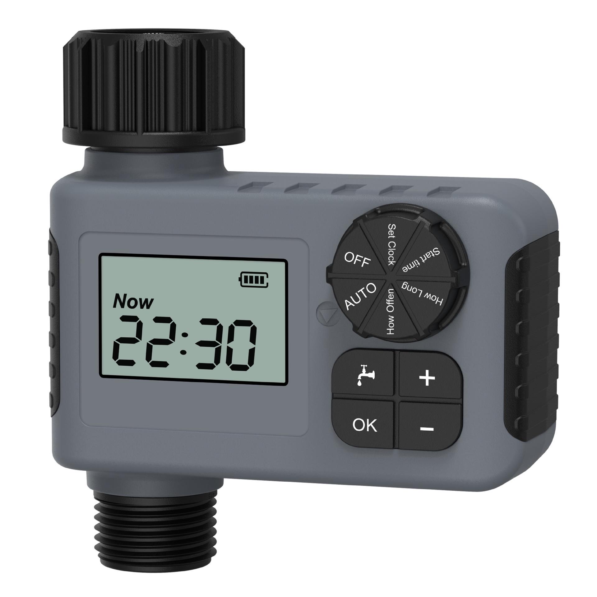 Smart Outdoor Irrigation Timer - Automatic Flower Watering Controller with Knob