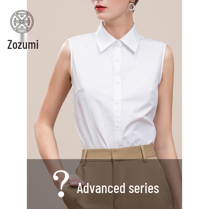 

Женская осенне-зимняя белая рубашка без рукавов, не мнущаяся - Новый стиль, приталенный профессиональный топ-жилет 2XL