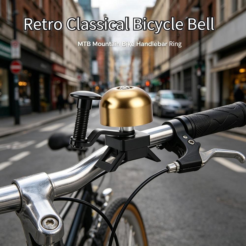 Brass Bike Bell Retro Classical Bicycle Horn Clear Loud Sound Portable Copper Handlebar Ring For MTB Mountain Cycling Safety
