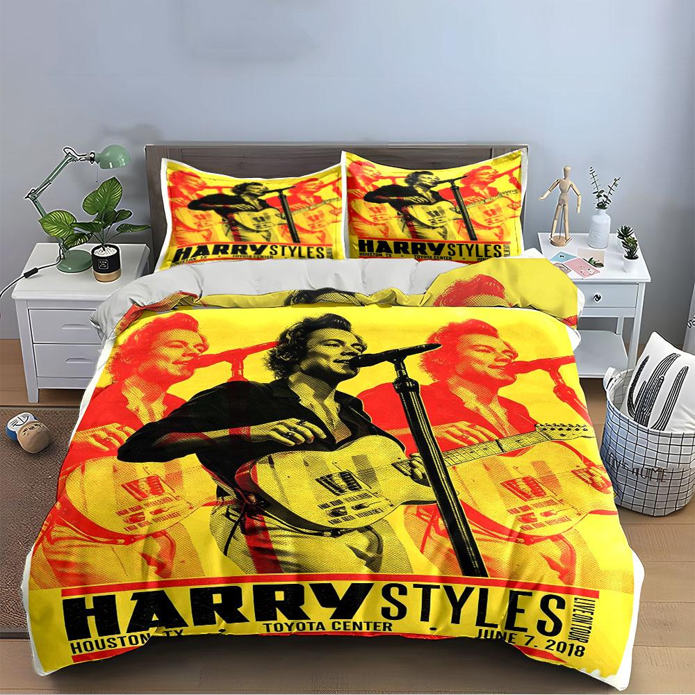 Biancheria da letto per il concerto di Harry Styles Set copripiumino Copripiumino Federe  (1*Copripiumino 2*Federe, senza piumino)