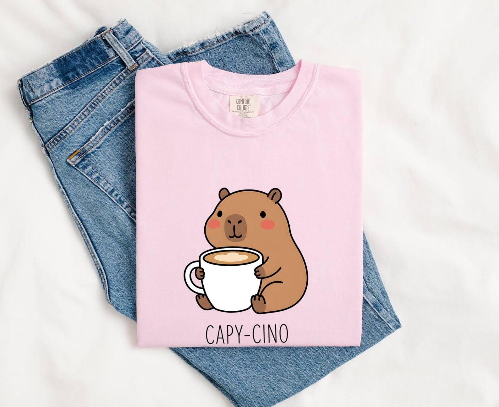 Capybara Espresso Shirt Coffee Wildlife Gift Women Kawaii Tee Rodent T-Shirt Coffee Fan Cute Tshirt Animal Graphic Simple Coffee Mug Tshirt S