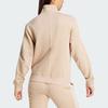 Adidas Essentials Quarter-Zip Sweatshirt Color Block Sports Casual Stand Collar Women Sweatshirt Light-Brown IR6066