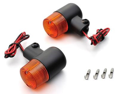 Daytona 96063 Conjunto Pequeno de Piscas (Conjunto de 2), Corpo Preto/Lente Laranja