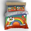 Creative Rainbow Cat Design Printed Duvet Cover Set1 Duvet Cover+2 Pillowcasemulti Size Bedroom Bedding Decor Luxury Gifts