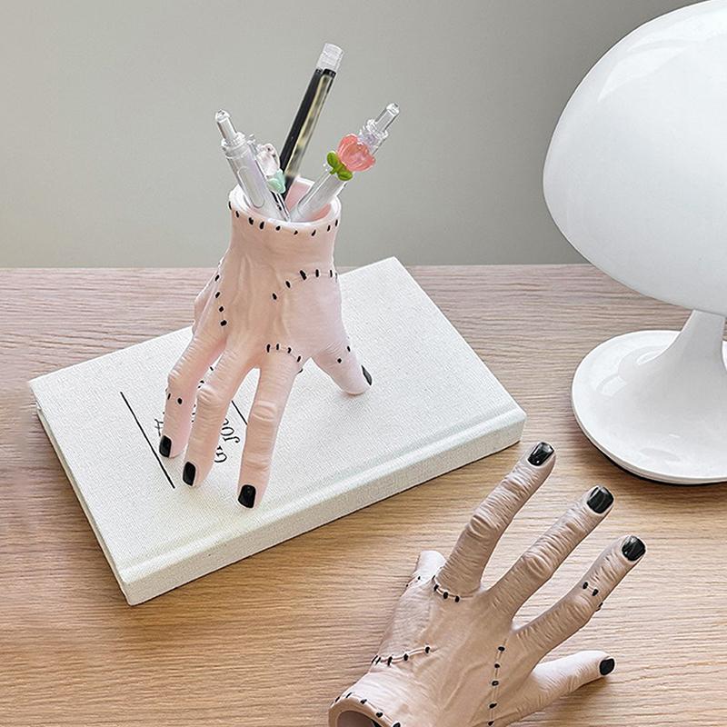 Horror Palm Pen Holder Gothic Claw Pen Holder Series Stationery Storage Box Storage Bucket Home Decoration Office Supplies