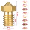 E3D Brass Nozzle for 3D Printers, M6 Thread, Universal Fit for V5/V6