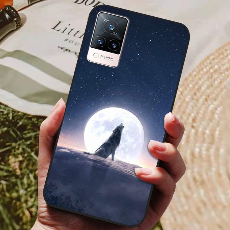 Dla Etui Coque vivo V21e Silikonowe Etui na Telefon z Tylną Pokrywą Dla vivo V21e Etui Miękki Bumper Funda na vivo V2061 V21 e V 21e 6.44" Torba