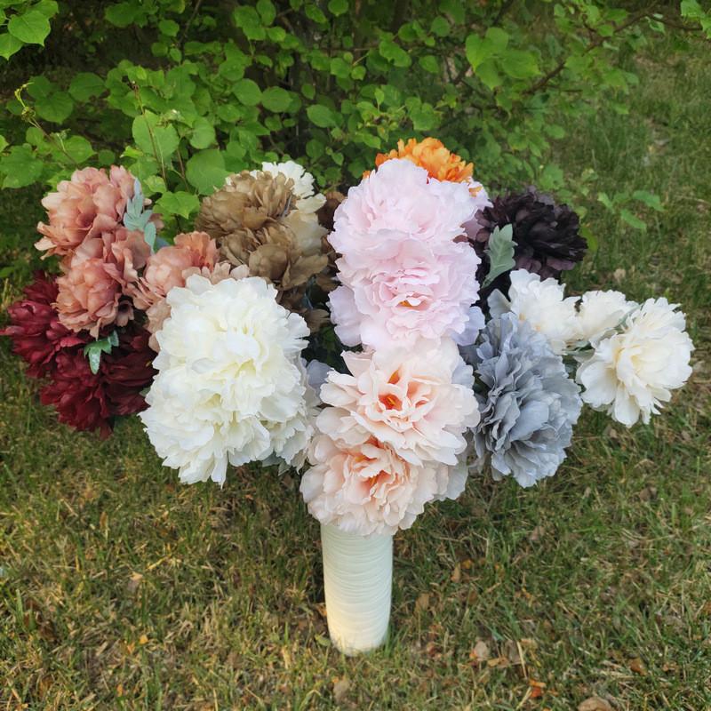 Peony And Paeony Artificial Flower Decor For Wedding Home Table Centerpiece