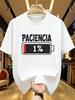 Vibrant Spanish Letter Print Short Sleeve Round Neck WoUnisexs Casual Sports Summer Summer Short Sleeved Harajuku Streetwear Tops