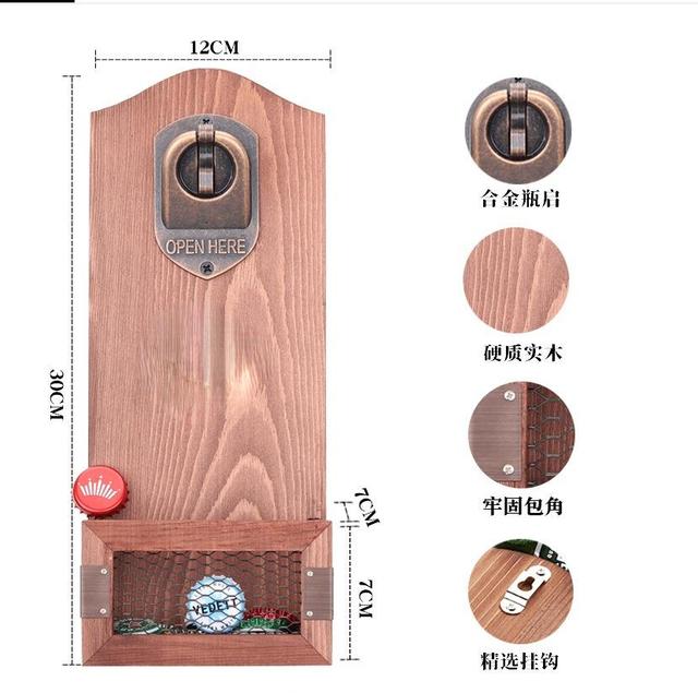 Creative Vintage Wall Bottle Opener, Bar Beer Glass Cap Opener, Home Decoration