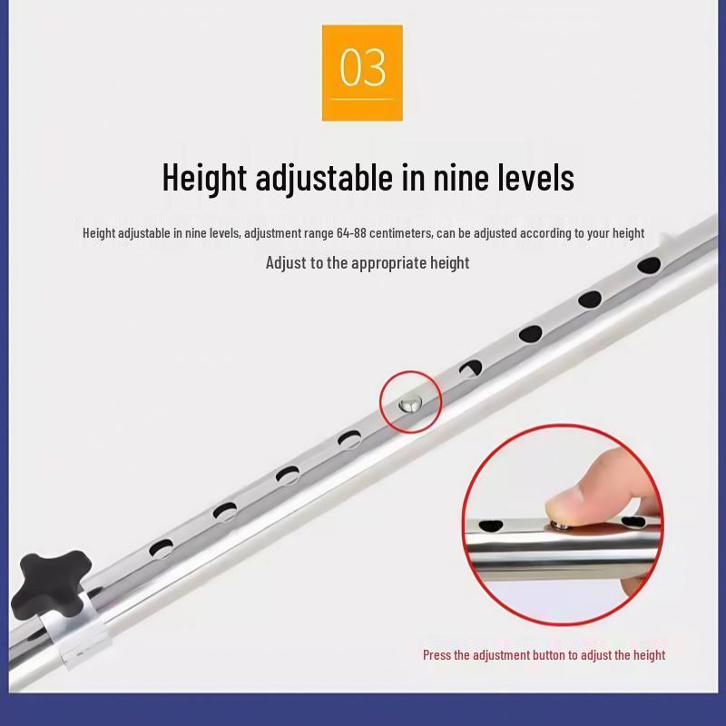 Rutschfester, teleskopierbarer Gehstock aus Edelstahl für Menschen mit Behinderung – leicht und robust