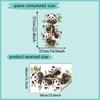 Cartoon Watercolor Bamboo Panda Bedroom Living Room Entrance Decoration Beautification Wall Sticker Self-adhesive