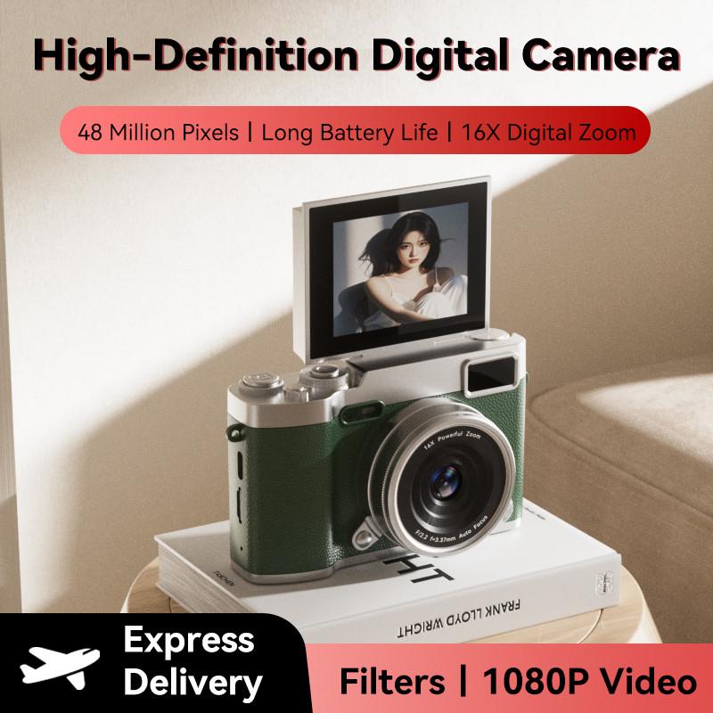 4K Digital Camera 1080P Video Camera 48MP Digital Camera CCD Camera Ultra HD 16X Digital Zoom Vlogging Camera LED Fill Light And Beauty Filter