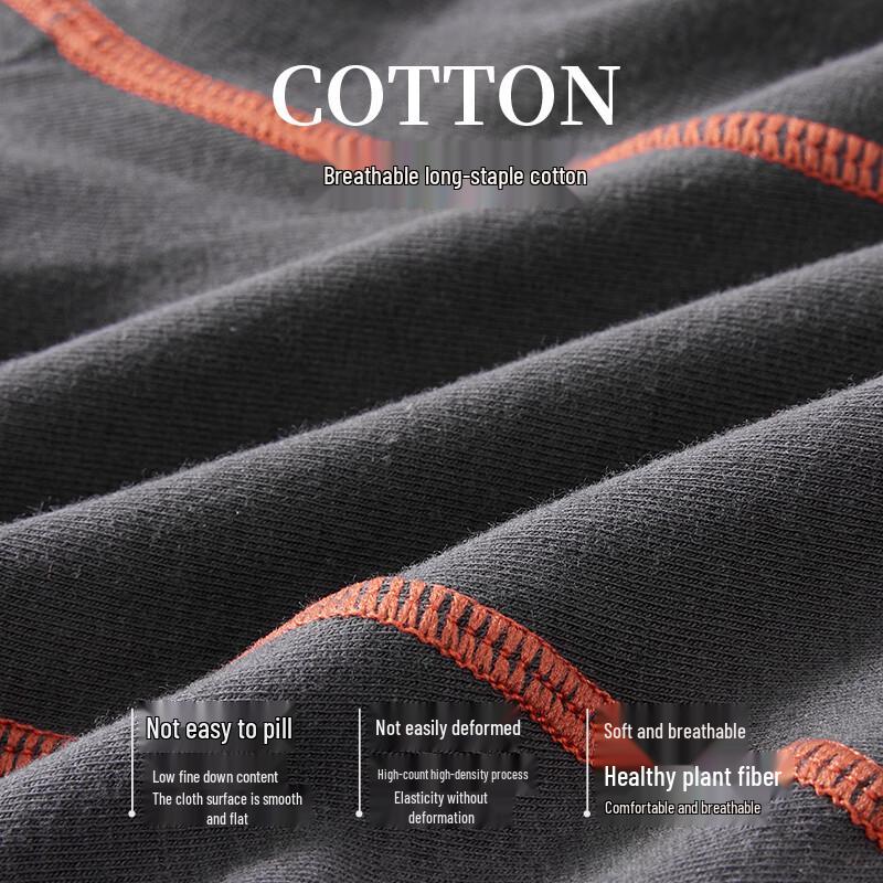 Septwolves Men's Cotton Color-Block Antibacterial Boxer Briefs 3-Pack