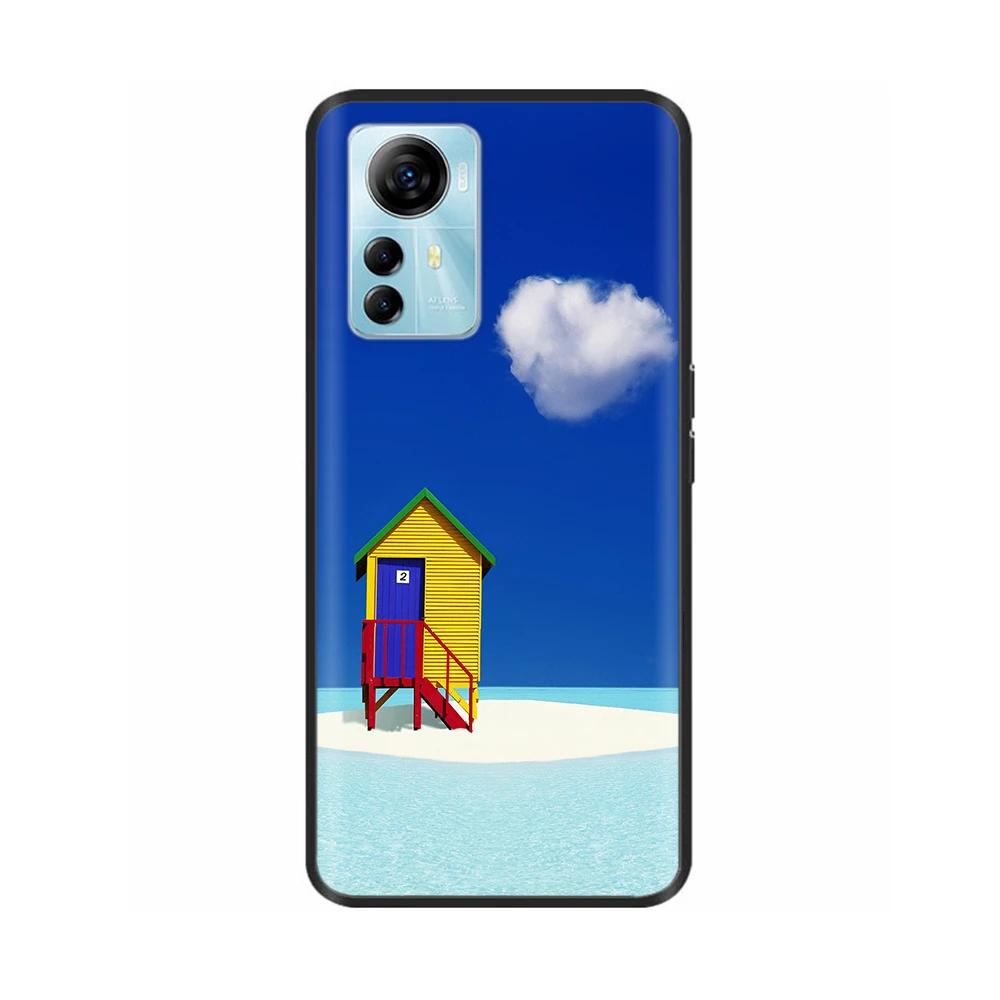 Cute Phone Case For Blade A72s 4G Case Flower Cartoon Painted Soft Silicone Fundas for ZTE Optus X Max A 72s Cover Protective