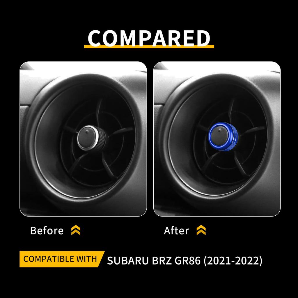 KUNGKIC New Toyota GR86 ZN8 Subaru BRZ ZD8 Air Conditioner Vent Garnish Zinc Alloy