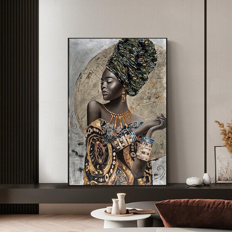 Afrika siyah kadın Graffiti sanatı posterler ve baskılar soyut afrikalı kız tuval resimlerinde duvar sanatı resimleri duvar dekoru
