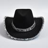 New Pink Cowboy Hat For Women Western Cowgirl Stetson Girls Hot Girl Party Dress Jazz Hats