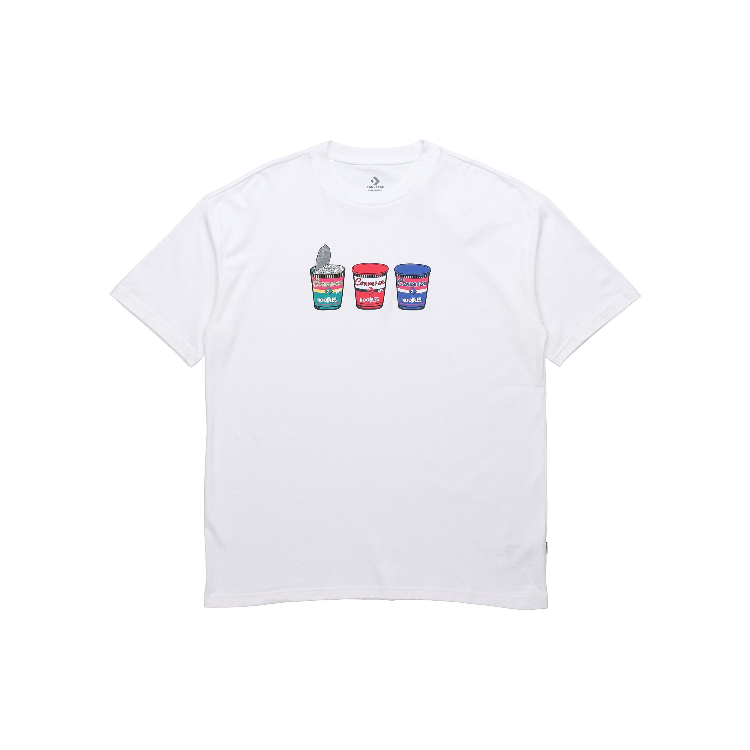

Футболка Converse Noodle Print с короткими рукавами, топы унисекс, белые 10020853-102