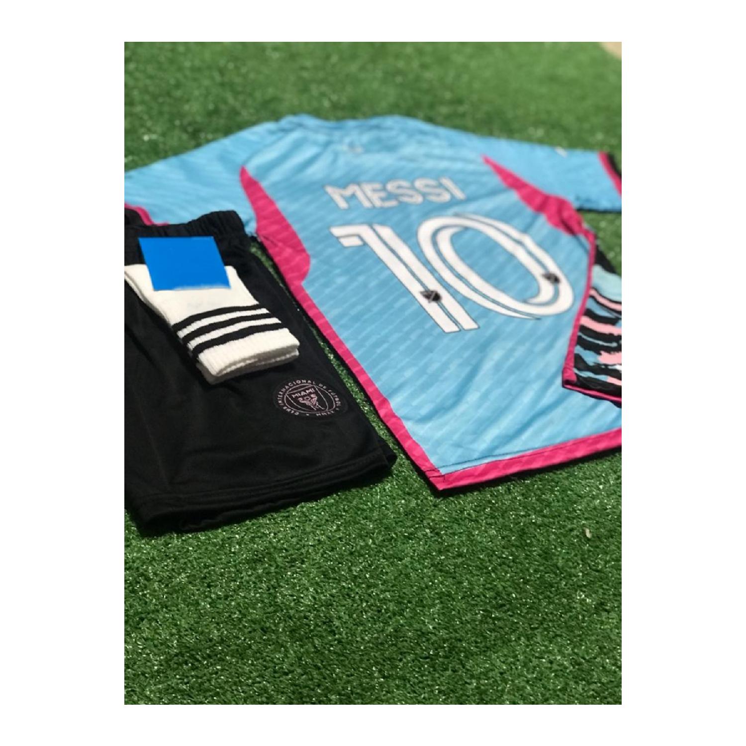 

Интер Майами 2023/24, новый сезон, детские шорты из джерси Лионеля Месси, комплект из 3 носков