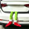 Symmetrische Weihnachts-Wohnaccessoires 2 Stück Grüne Elfen-Auto-Beindekoration, Plüsch-Langhaar-Hänge-Flauschige Dekoration für Kaminbaum