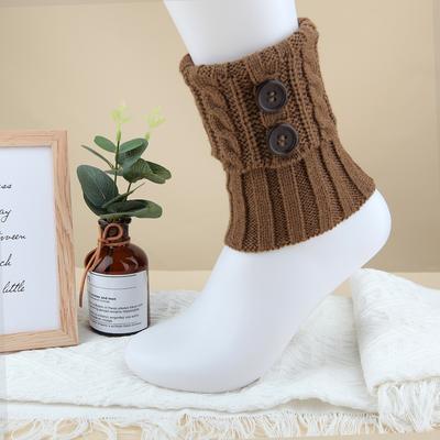 Damen Strick Socken Warme Kniepolster Damen Fußschoner