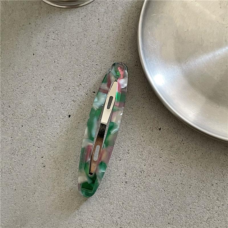 Acetate Hair Clips Bobby Pins Simple Sweet Oval Geometric Side Pins Hairpin Women Hair Accessories