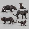 Pvc Solid Wildlife Park Black Panther Child Simulation Animal Model Ornament Static Doll
