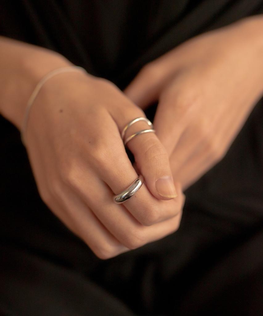 Novice Tokyo Volume & Double Rings 2 Set / Silver