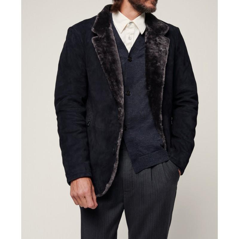 Mens Vintage Faux Fur Coat European Style Single Breasted Winter Outerwear Urban Casual Wear