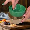 Double Chamber Pistachios Bowl Snack Candy Fruits Peanut Cherries Popcorn Edamame Nut Shell Storage Bowl Snack Candy Double Dish Serving Bowl