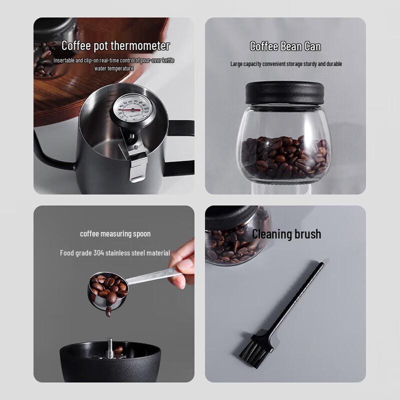 STAR-START Pour-Over-Kaffeebereiter-Set mit Handmühle