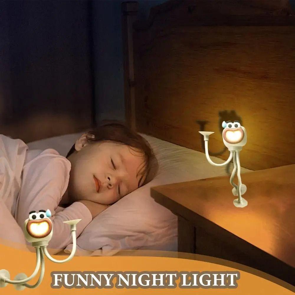 Verstellbares Tintenfischform Nachtlicht Cartoon Faltbare Tischlampe Mini Schreibtischdekorlampe Schlafzimmer