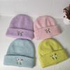 Cute Pony Wool Hat Female Hip-hop Simple Warm Double-layer Knitted Hat Ear Protection Cold-proof Pullover Hat Male