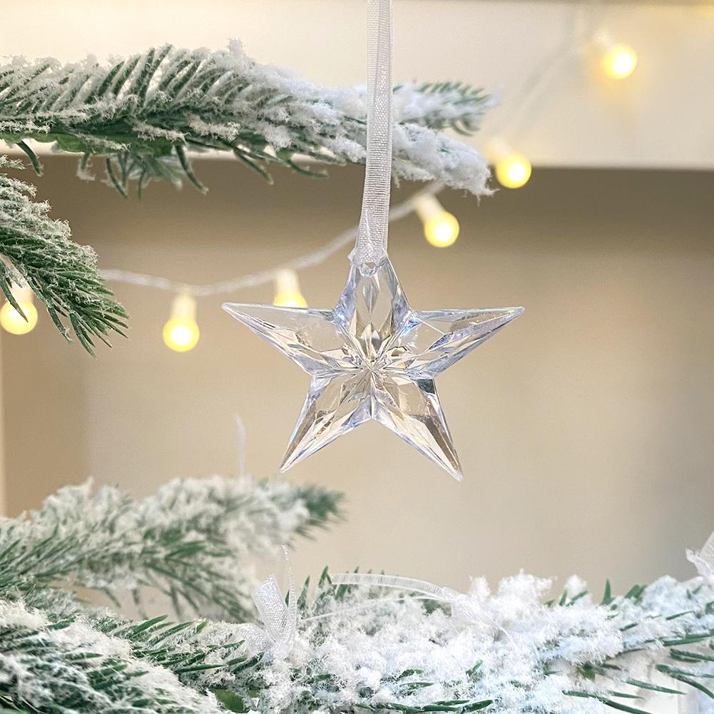 Acrylic Hanging Decorations Christmas Snowflake Decoration Holiday Decorations Light Reflecting Decorations Acrylic Snowflake