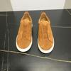 Men's Black Leather Slip-On Summer Sneakers - Lightweight, Breathable, Flat-Soled, Casual Round Toe