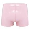 Mens Wet Look Patent Leather Shorts Boxer Brief Soft Stretchy Short Pants Clubwear