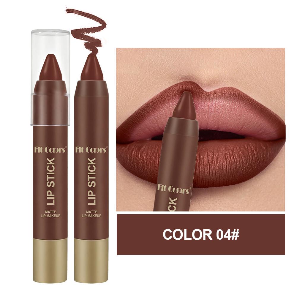 FIT COLORS 6-цветный матовый шоколадный карандаш-помада с матовым кончиком для контура губ