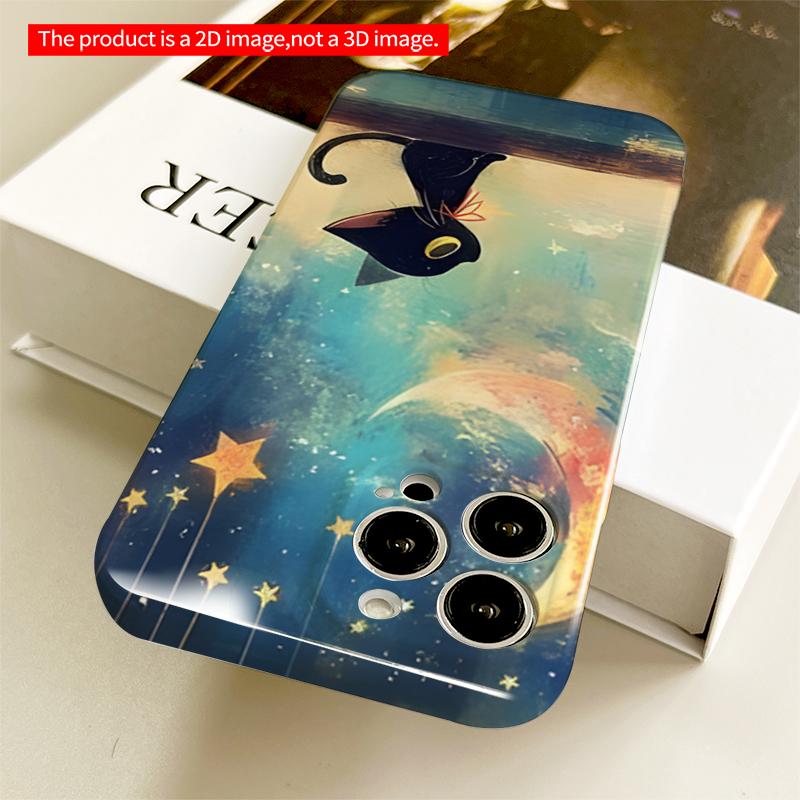 2DFlat Magical Night Sky with Moon and Stars All inclusive film hard iPhone case, compatible with iPhone 18 Pro Max 17 16 15 14 13 12 11