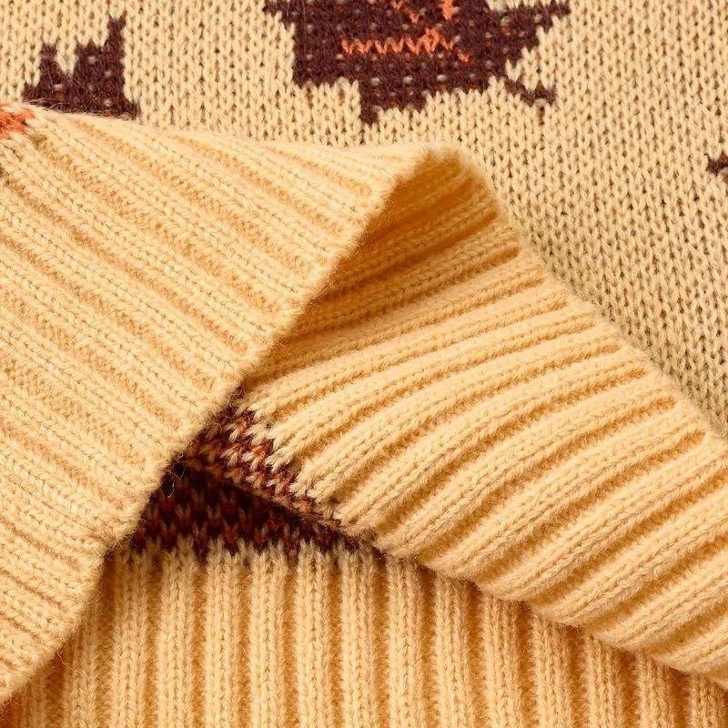 Pullover für Damen Herbst Winter Rundhals Pullover Warm Gestrickt Dehnbar Langarm Oversize Pullover Oberteile