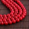 Natural Gemstone Stone Red Turquoise Beads 4 6 8 10mm Loose Spacer Beads for Jewelry Making