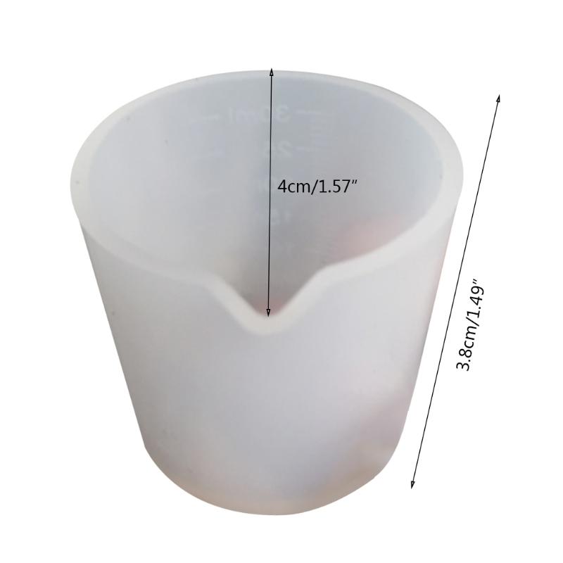 30ml Resin Cup DIY Crafts Jewelry Silicone Measuring Cup Reusable Mixing Cup with Precise Scale Non-Stick Silicone Cup