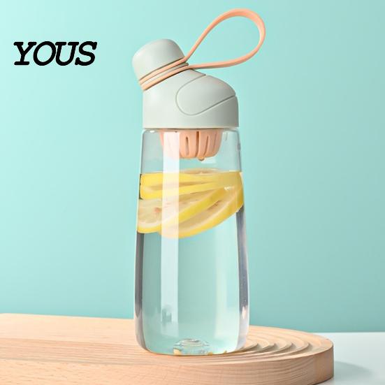 Wide Mouth Hydration Flask Tritan Plastic Water Bottle, with Leak Proof Lid, 600ml Capacity, Fast Portable Office Jug Drinking Spout Sports