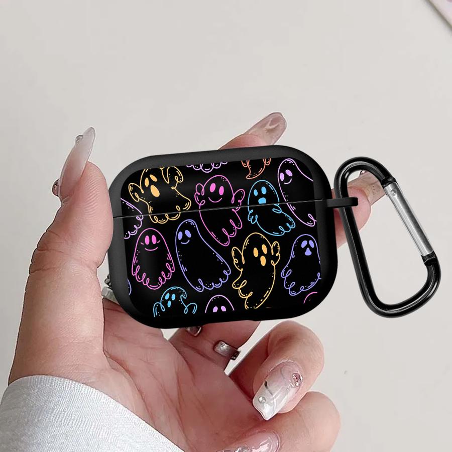 Neon Ghost Print Earphone Cases Cover Case For Airpods Pro Pro2 3 1 4 Pro3 2